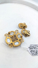 Vintage JULIANA Earring Brooch SET Stippled Egg Spring VERIFIED