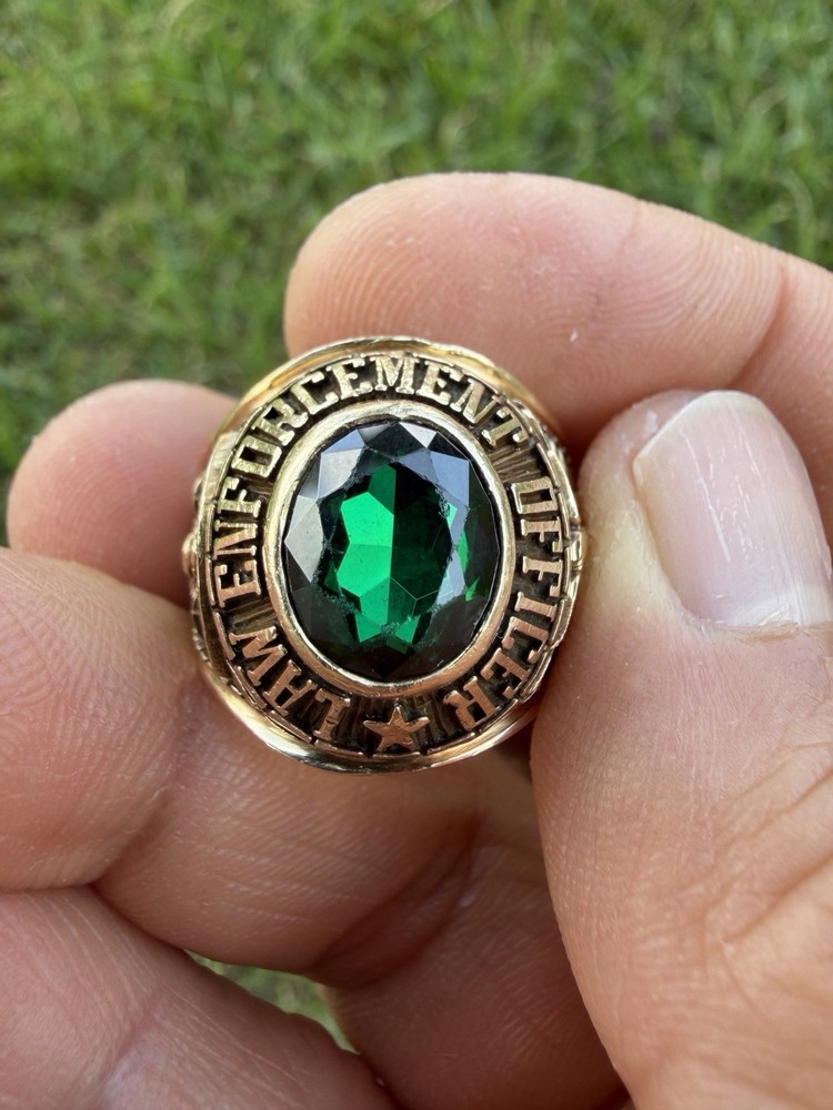 Law Enforcement Officer Class Ring 14k Yellow Gold