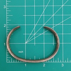 VTG 925 Mexico Cuff Bracelet 2.5in Sterling Silver 15g Channel Rugged Rustic