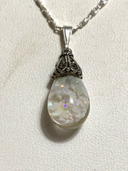 HOLIDAY SALE* ANTIQUE COLOSSAL 21MM FLOATING OPAL NECKLACE STYLE#1A-Sterling