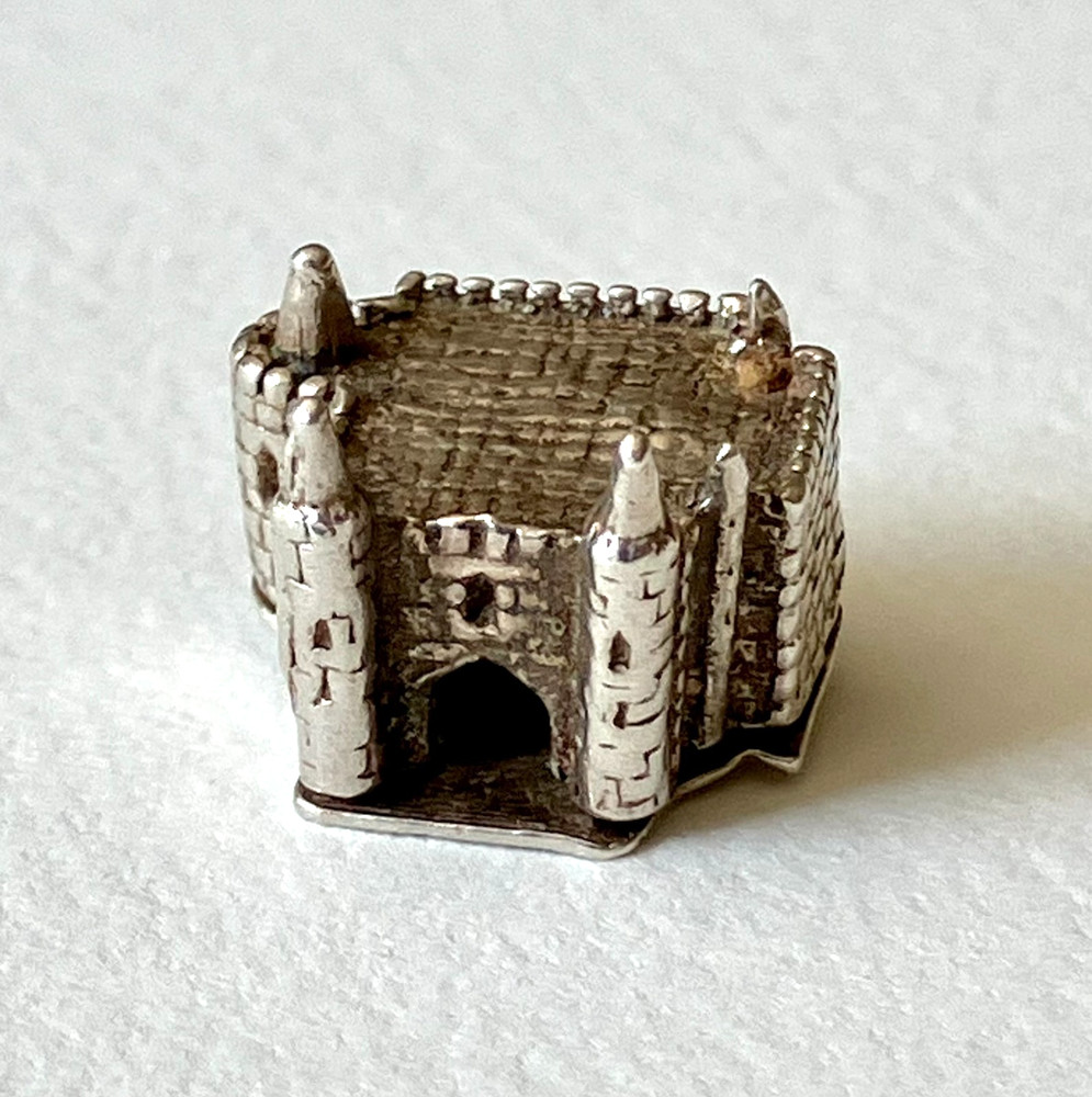 Sterling silver vintage charm, opening Cinderella’s castle