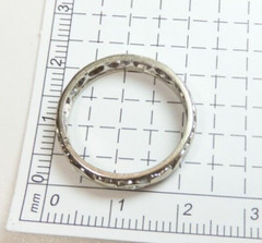 Antique 1920’s Diamond Wedding Eternity Band 14KW Ring Size 8.75 UK-R EGL USA