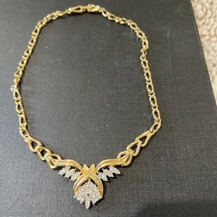Puccini Rhinestone Choker Necklace 15 Inch Signed