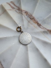 Vintage Hermès Paris “Sellier” Round Charm / Pendant