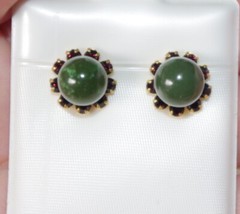 Vintage Gorgeous 10MM Garnet Seed Flower Jackets For Earrings Use W Any Studs