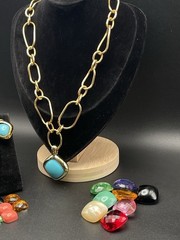 🔥JOAN RIVERS Interchangeable Link Necklace & Earring Set Multiple Colors.