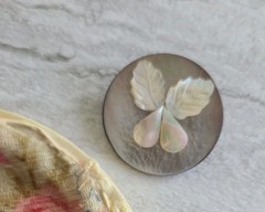 Rare VTG Mother Of Pearl Michael Sklar Brooch Pendent Marked