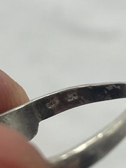 Vintage 925 Sterling Silver Mother-of-Pearl Ring Size 5