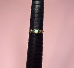 Victorian Antique Opal 10k Yellow Gold Ring Size 7.25 Reduced! Intricate Belt