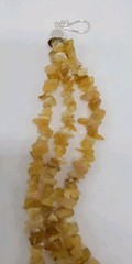 Jay King Tigers Eye Necklace 3 Strands Yellow Opal Nuggets Sterling Silver NIB