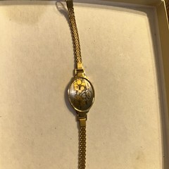 Vintage Reed and Barton Bracelet 6.25in Gold Tone March Floral Engraved 13.65g