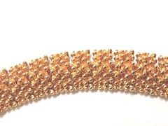 Vintage Sarah Coventry Golden Mesh Linked Braclet Textured with Tiny Balls sz 7