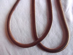 Vtg lot 4 necklace gold tone rope Monet bronze copper snake belt 28in 24in 17in