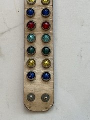XX-RARE VINTAGE 1960s-70s ROCKABILLY/HIPPY/BOHO/LEATHER JEWELED WRISTBAND 👀