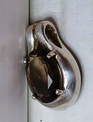 Vintage Pendant Sterling Silver KBN 925 Smoky Quartz Kababna Pendant