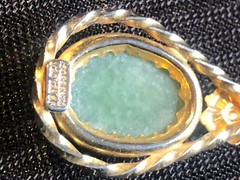 Sorrento Amazonite necklace signed dainty chain