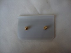 VINTAGE SAMUEL HUANG CLOISONNE RETRO ABSTRACT TEARDROP BROWN & BEIGE EARRINGS
