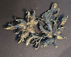 LaVintage Pave Crystal Large Flower Brooch/ Pendant