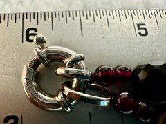 Vintage Faceted Garnet Almandine Necklace. 925 clasp