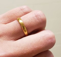 Beautiful Antique Victorian 14k Yellow Gold Finish Classic Wedding Ring Band.