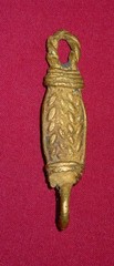 Antique Brass Thai Diamond Finger Amulet Or Nigerian, Cameroon Africa Belt Link