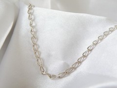 Vintage Italy Sterling Silver 925 Paperclip Rolo Chain Link Necklace 24″