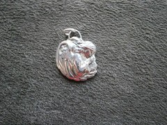 Angel Michael Military Airborne Vtg Sterling Silver Bracelet Charm Pendant 4.3g
