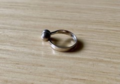 Sterling Silver MCM Scandinavian Norway Vintage Adjustable Ring