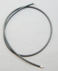 Rubber Cord Necklace 18k White Gold Ends & Clasp 17.5” Never Worn