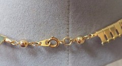 Vintage Egyptian Revival Bib Goldtone Choker Necklace