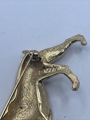 Vintage Marcel Boucher goldtone boxer dog pin brooch