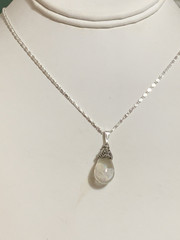 HOLIDAY SALE* ANTIQUE COLOSSAL 21MM FLOATING OPAL NECKLACE STYLE#1A-Sterling