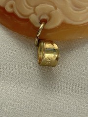 Vintage Italian Hand Carved Shell Cameo Pendant 14K Gold Bail Estate 2.9”
