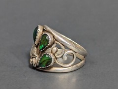 Vintage Wheeler Manufacturer Sterling Silver Abalone Ring Size 5.25