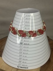 Vintage Red Posey Flower Statement Necklace