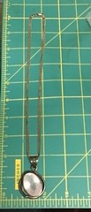 Vintage 925 Real Rose Quartz Pendant W/ VTG DESIGN AGI 925 ITALY Necklace