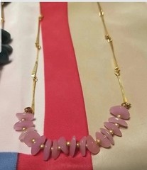 Hobe Necklaces,3 Original Tag, Gemstones, Amethyst 15″, Quartz, 17″ Pink, Green