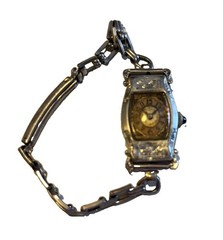 Vintage Milos Swiss Art Deco 15J Wrist Watch Blue Cabochon RPG c. 1930s