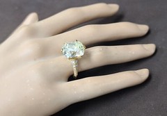 Vintage 18k Yellow Gold Engagement Ring 10.08ct Natural Euro Cut Yellow Diamond