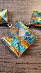 MMA Metropolitan Museum of Art Tiffany Mosaic Lucite Necklace
