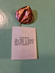 Copper Tone GILDED ASPEN LEAF Brooch / One Of A Kind (389)