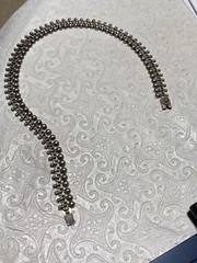 Nils Elvik Sterling Silver Necklace “Bubble” “Ball Fringe” Style Norway 14 1/2″