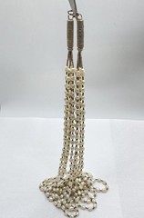 825 Silver 5-Strand Freshwater Pearl Necklace 28.5″ Rice Pearl 65.7g