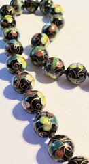 Vintage Asian Cloisonne Collection, 21 in. Necklace, Hinged Bracelet & Earrings