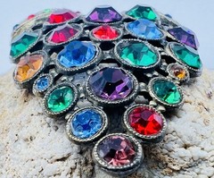 Art Deco Fruit Salad Brooch – C Clasp – no missing stones!