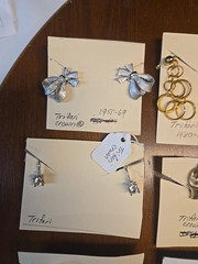 Lot 14 Pairs Vintage TRIFARI Earrings Signed Crown TM 1940s-90s Gold Tone Pearl