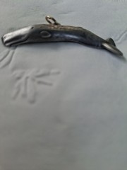 Vintage Pewter 1976 General Sperm Whale Pendant Souvenir