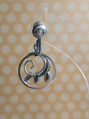 Vintage JMS Gold Filled 1/20 12K Marquis Rhinestone Dangle Skrew Back Earrings