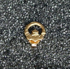 Michael Anthony MA 14K Yellow Gold Petite Irish Claddagh Pierced Earrings 585 KT