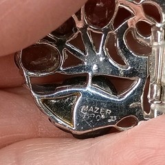 Art Deco Mazer Bros Dress Clip Fruit Salad Tutti Frutti Crystal Floral Spray